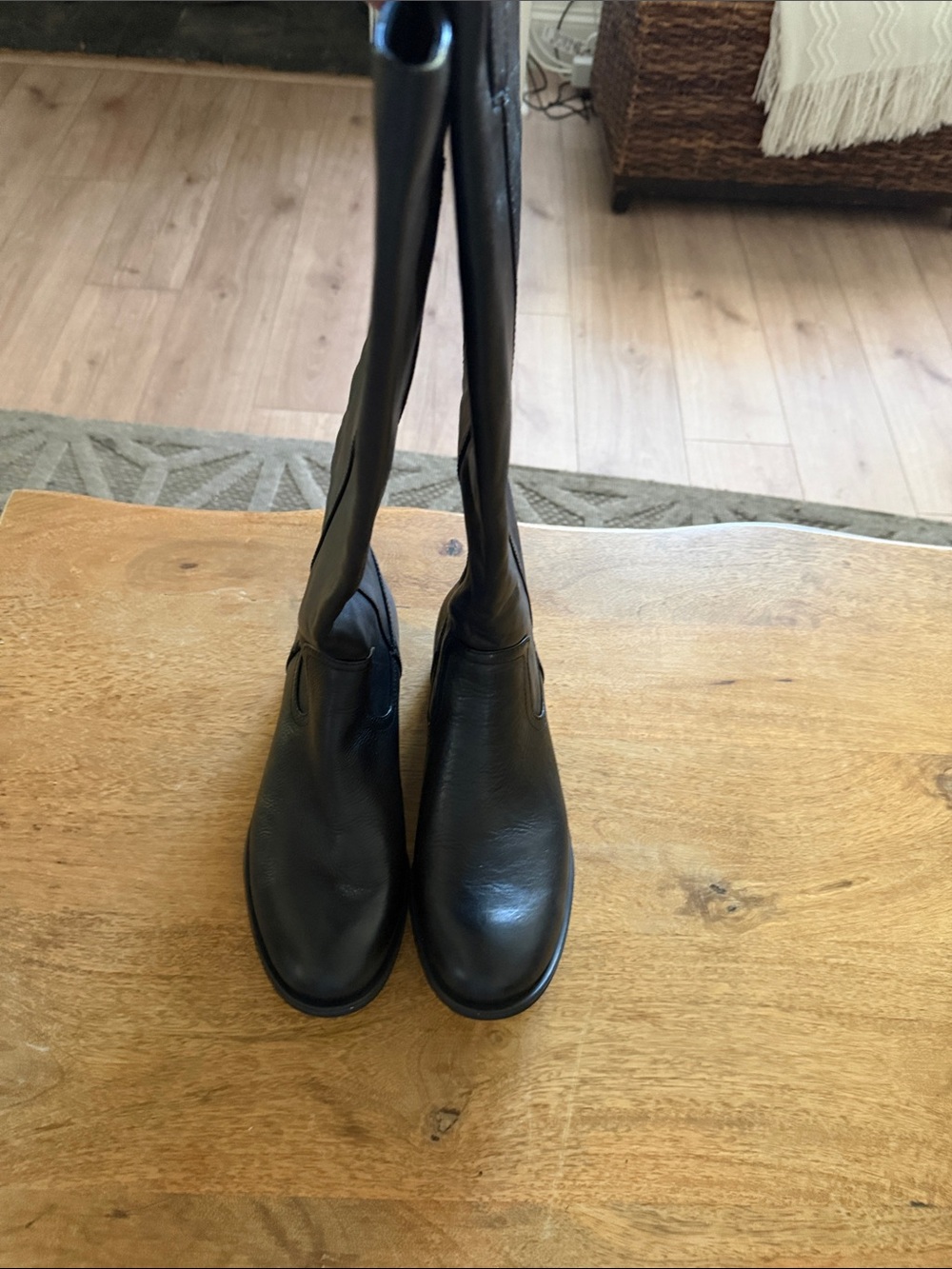 Sofft Black Leather Tall Riding Boots - Picture 2 of 4
